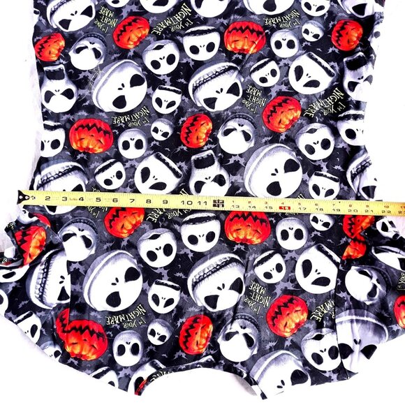 Disney Nightmare Before Christmas Scrub Top L Jack Skellington Halloween Pumpkin - Picture 7 of 9